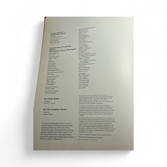 Fundamentals Of Gardening Hardcover Book By The American Horticultural Society - Picture 3 of 3